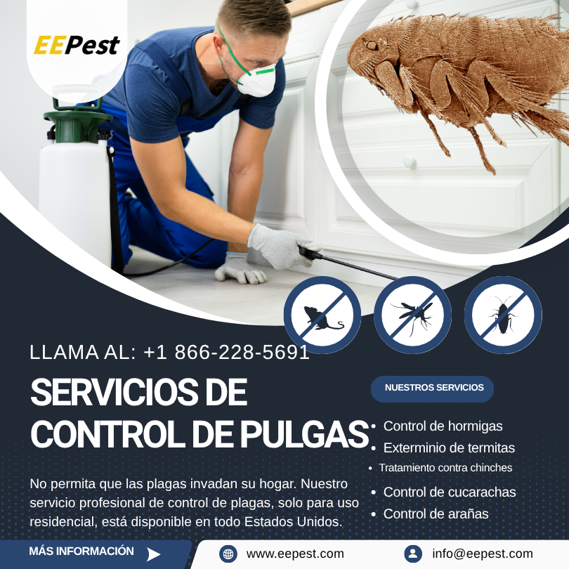 Empresa de control de pulgas en Wrightsboro, Georgia cerca de mí. Llame al (888) 217-3407.