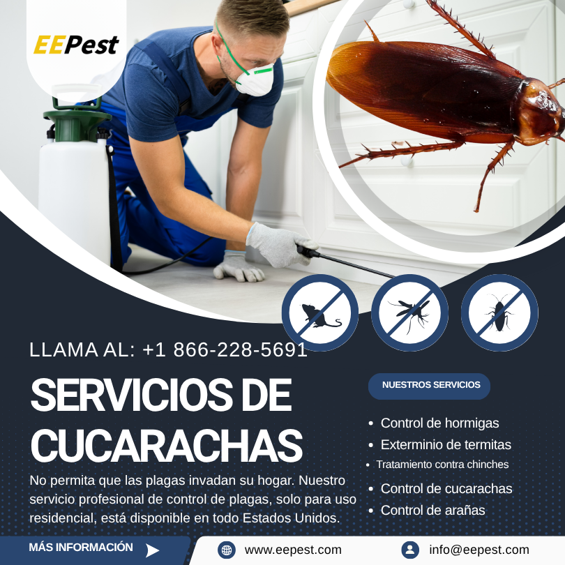 Empresa de control de cucarachas en Wrightsboro, Georgia cerca de mí. Llama al (888) 217-3407.