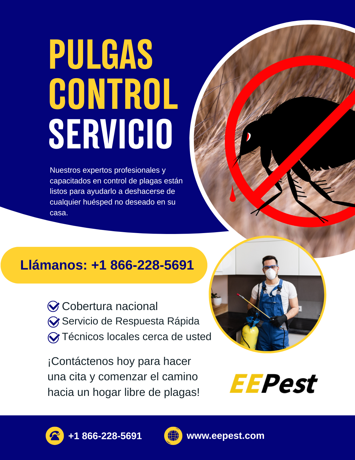 Empresa de control de pulgas en Lakewood, Colorado cerca de mí. Llame al (888) 217-3407.