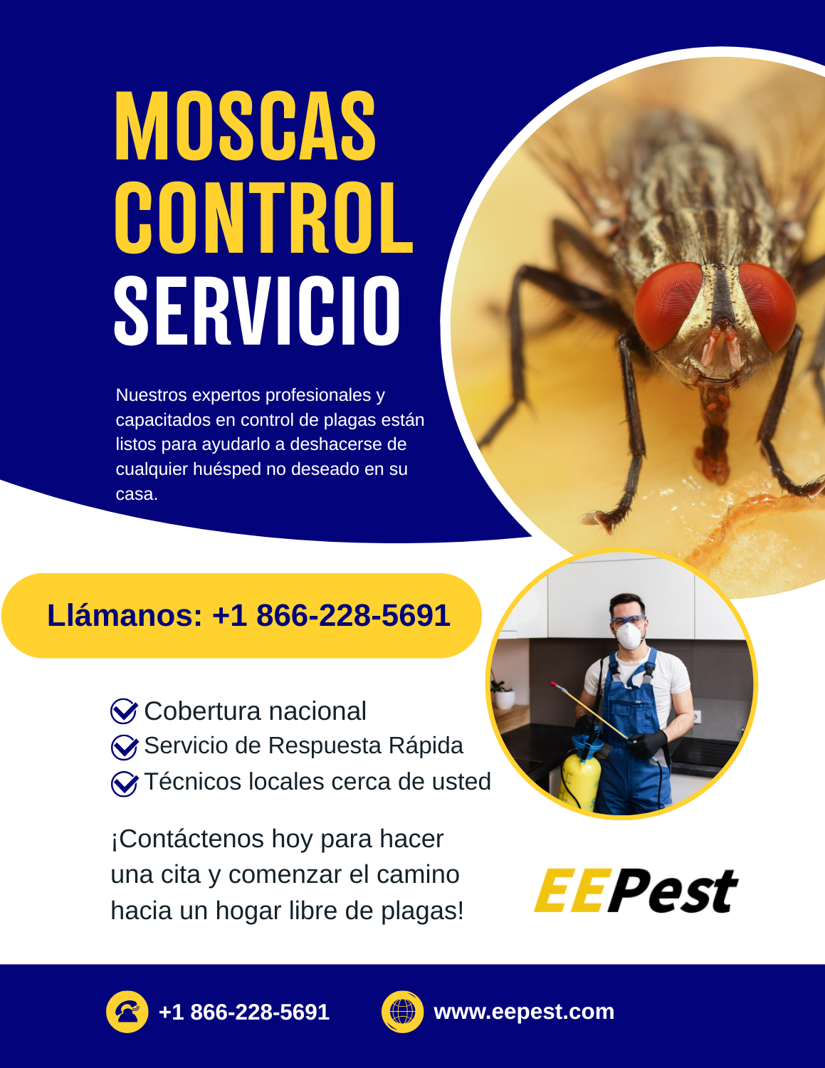 Empresa de control de moscas en Columbia, Missouri cerca de mí. Llame al (888) 217-3407.